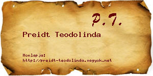 Preidt Teodolinda névjegykártya